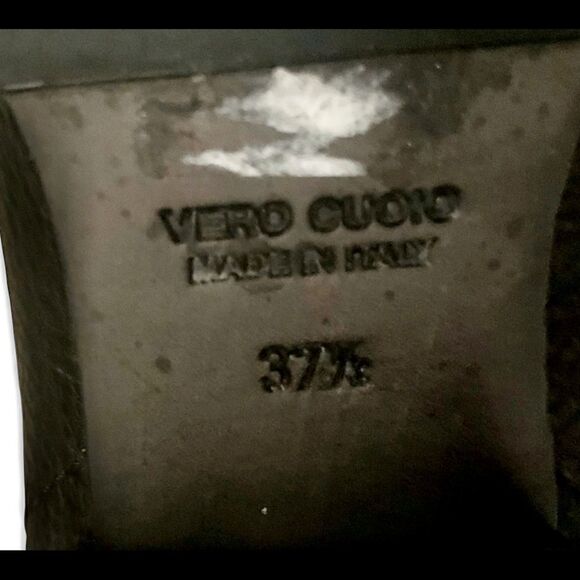 Bryan Blake Black Pebbled Leather Ankle Booties 37.5 - Picture 12 of 13